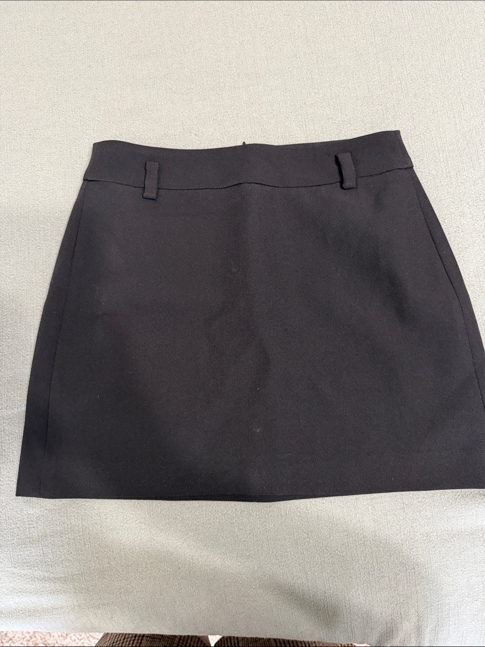 Commense Black Mini Skirt with Belt Loops